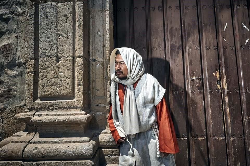 Roberto González Hernández, quien lleva 15 años representando a Pedro, ayer estuvo presente en la plaza.