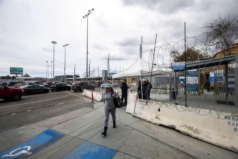 Garita internacional de San Ysidro. El cierre parcial de la frontera entre México y EU se extenderá hasta el 19 de mayo.