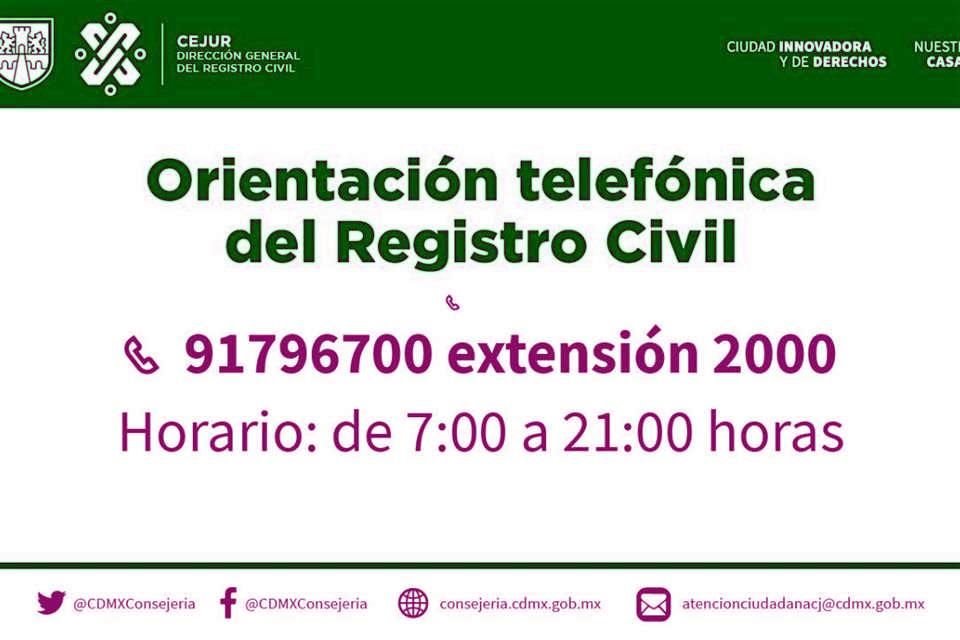 Además de las unidades móviles, el Registro Civil habilitó atención vía telefónica.