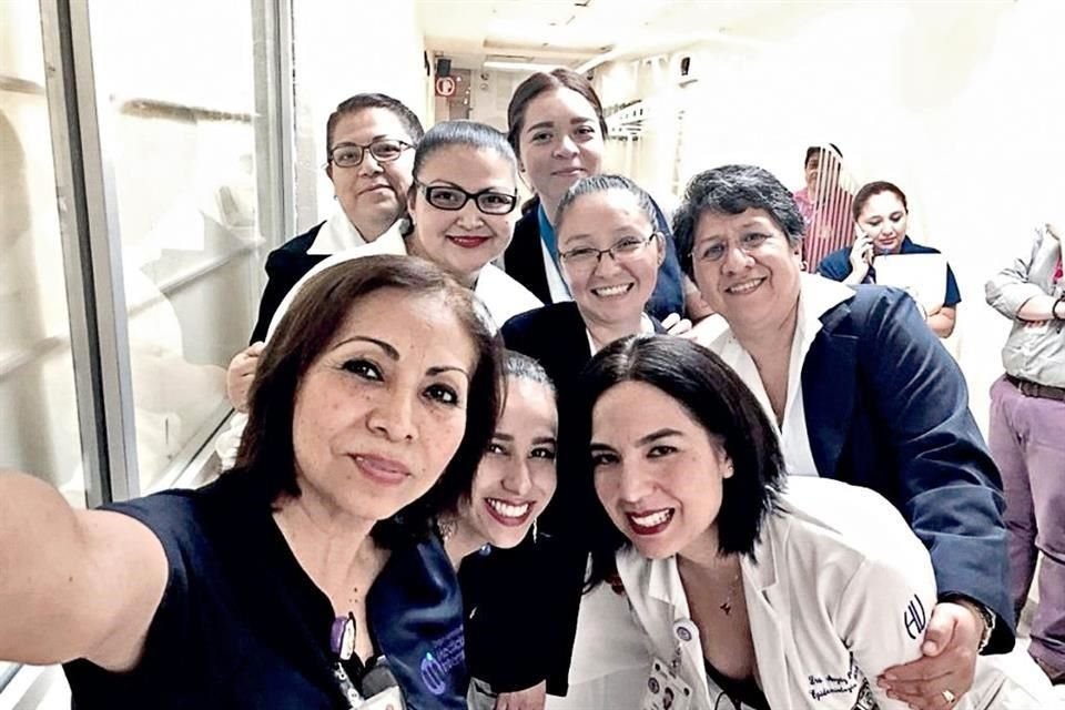 Personal de enfermería  del Hospital Universitario.