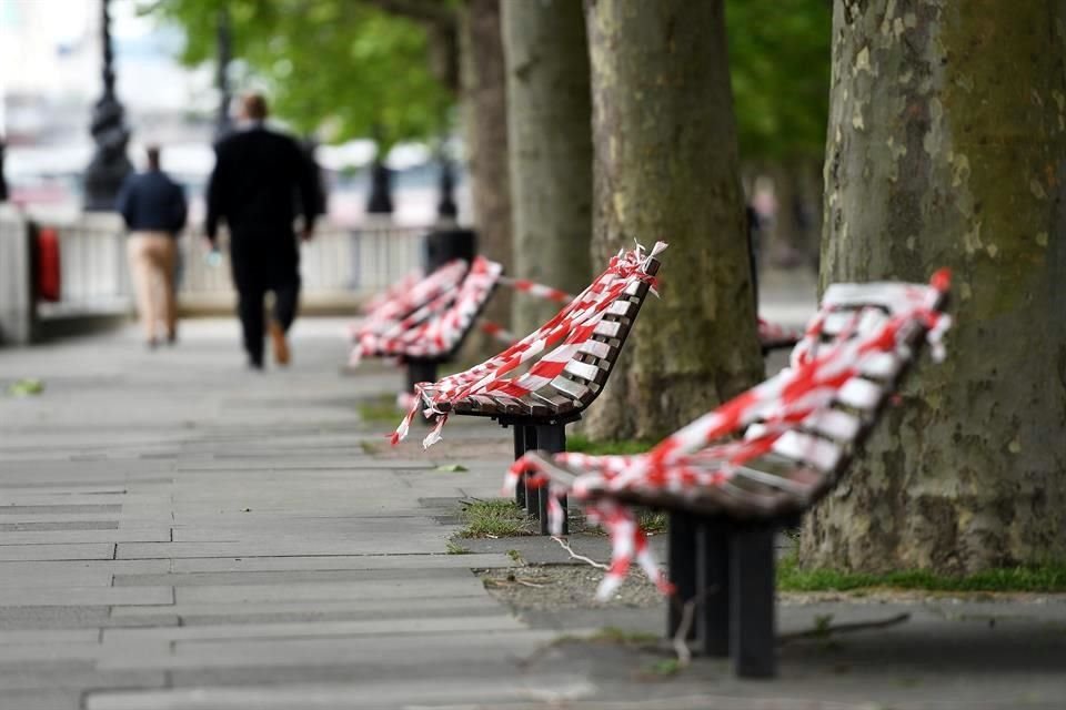 Vista de restricciones a la actividad en Londres debido al coronavirus.