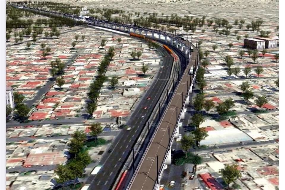 El trolebús elevado empezó a ser construido en Iztapalapa.