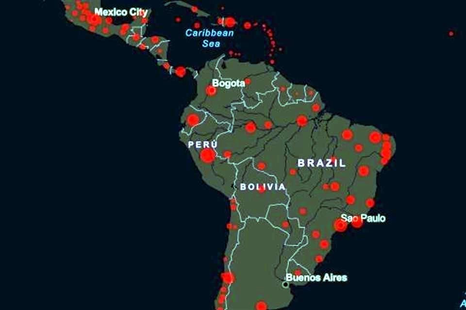 La propagación del nuevo coronavirus se está acelerando en Latinoamérica; Brasil aumenta casos diarios a ritmo sólo superado por EU.