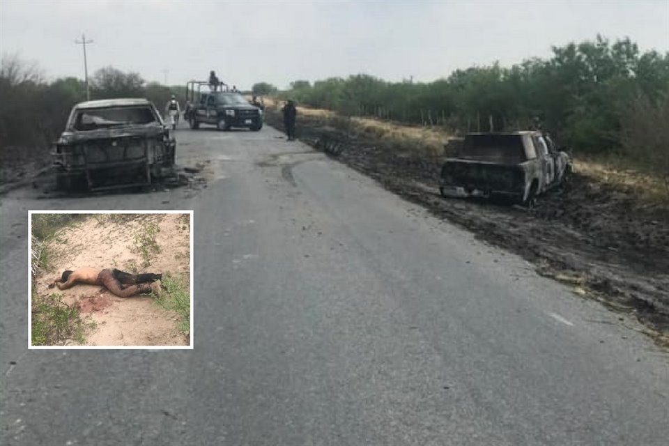  Los cuerpos y las camionetas fueron encontrados por la Policía en la Carretera Peña Blanca-Comales, en Doctor Coss