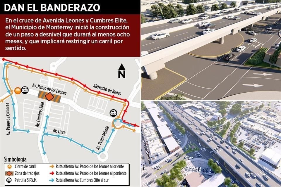 Construcción de paso a desnivel afectará la circulación de un carril.
