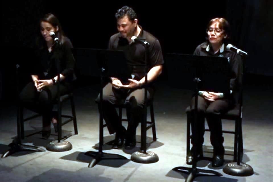 Marcela Humphrey, Esteban Ibarra y Norma Escalante