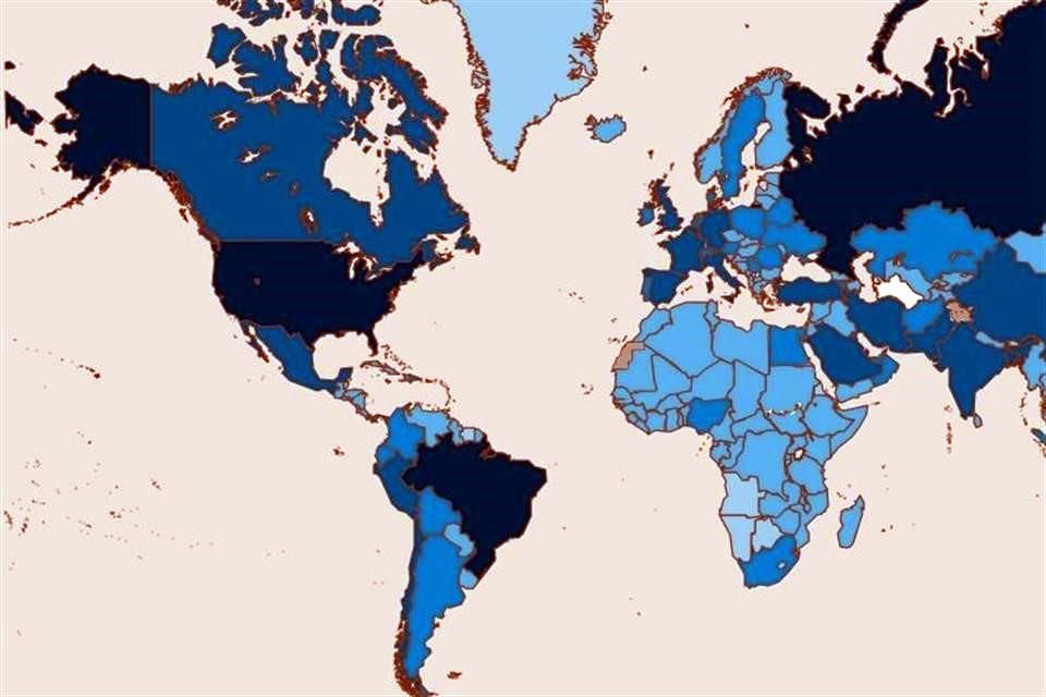 Continente americano suma más de 3 millones de casos acumulados de Covid-19, mientras que hay 168 mil 553 muertes por el virus, según datos de OMS.