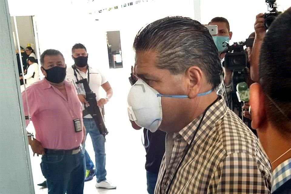 Eduardo Cervantes Aguilar, Alcalde de Ixtlahuacán, acude a dar su declaración en Fiscalía sobre el caso de Giovanni y otro de abuso policial.