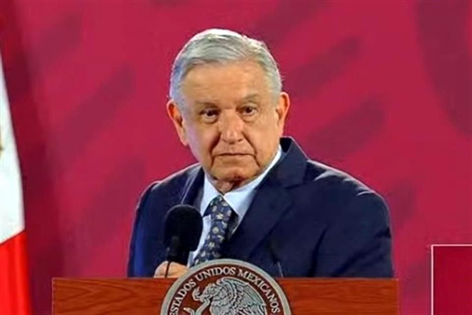 López Obrador en su conferencia de prensa de este jueves.