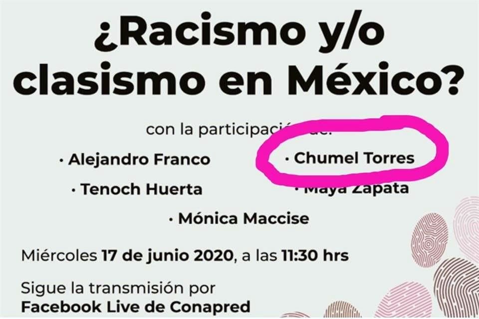 En su cuenta de Twitter, Gutiérrez Müller cuestionó que invitaran a Torres, quien hizo comentarios sobre su hijo menor de edad y no ha ofrecido disculpas.