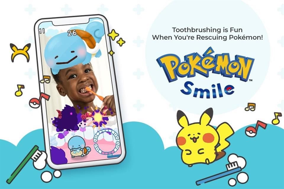 Pokémon Smile ya está disponible en Android y iOS como app para enseñar a los niños a lavarse los dientes.