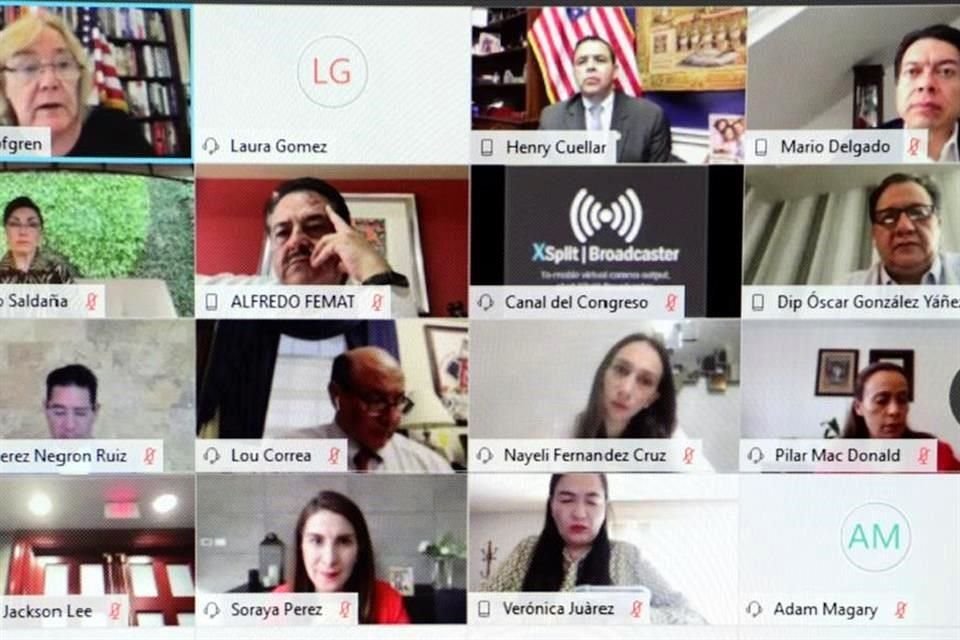 La reunión interparlamentaria se realizó de forma virtual.