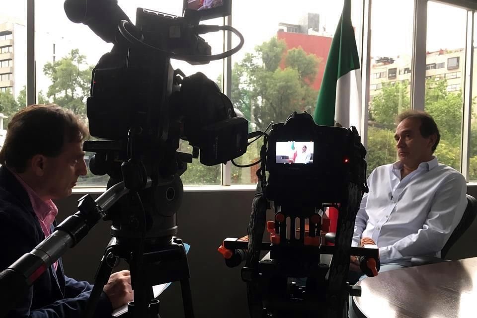 Fernando Kalife durante la grabación del documental 'Rayados 75'