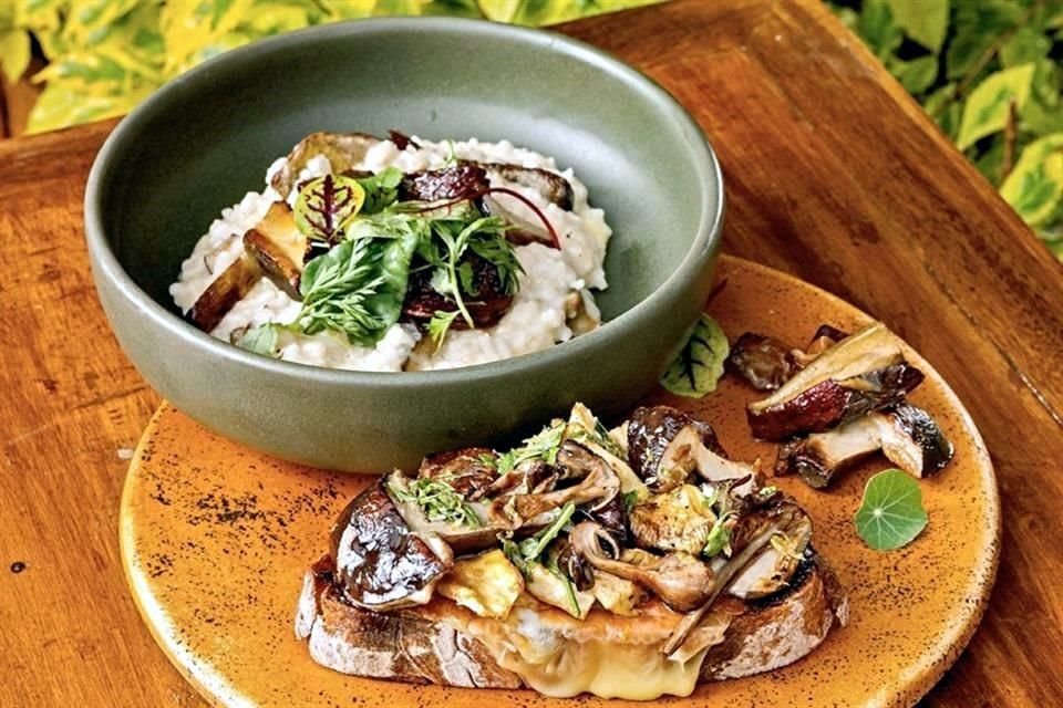 El risotto de porcini y el tosta de quesos y hongos silvestres son las propuestas del chef Matias Ruiz Diaz, de Chulada.