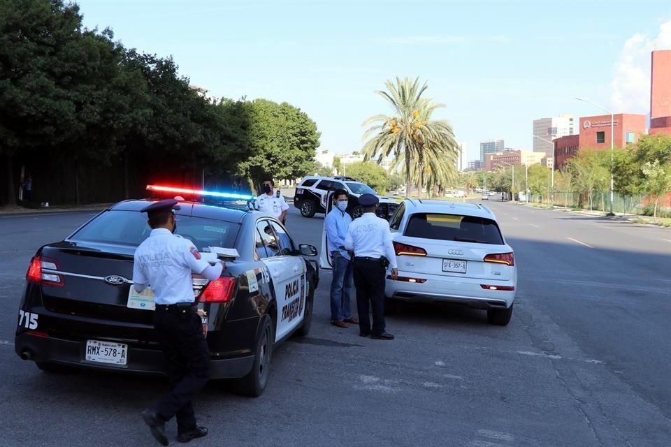 Un operativo se instaló cerca del Parque Rufino Tamayo.