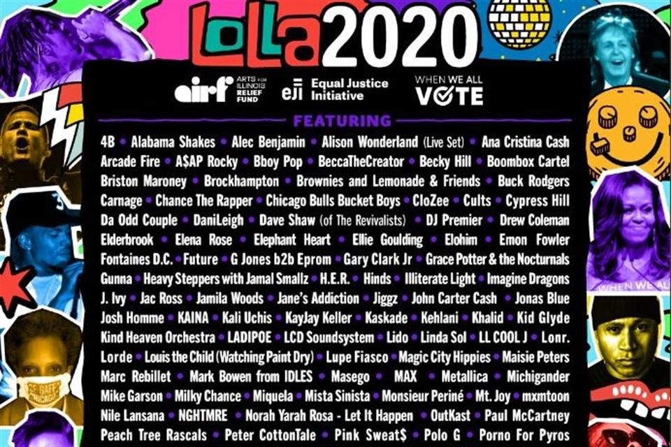 Este año el festival de Lollapalooza de Chicago será de manera virtual y gratuito