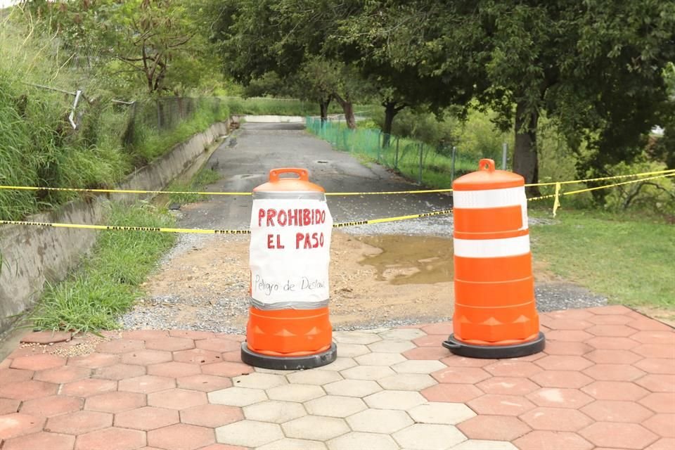 El Municipio de San Pedro acordonó el martes la zona afectada, pero no será rehabilitada por la Administración del Parque hasta que se instalen las contenciones consideradas en el proyecto. 