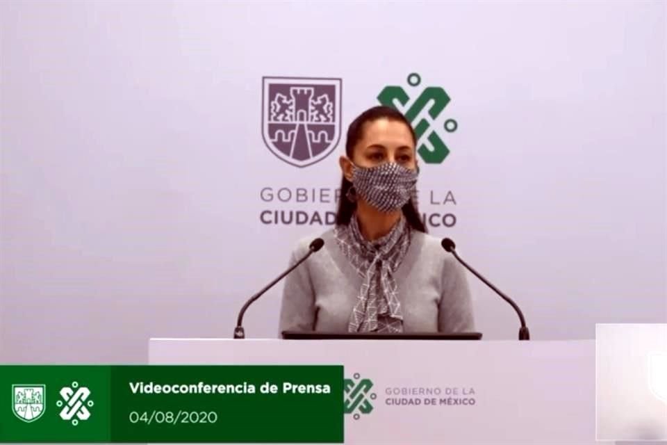 Claudia Sheinbaum durante la conferencia de hoy.