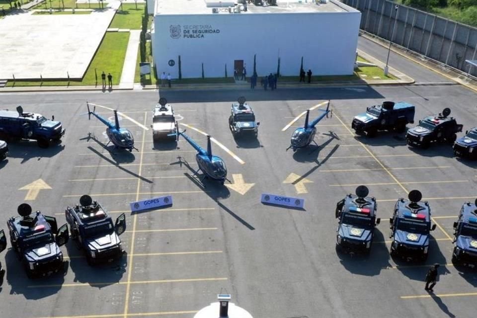 Un cuerpo élite de 150 agentes, equipado con 25 vehículos blindados, 3 helicópteros, drones para seguimiento de líderes delictivos y binomios caninos, lanzó hoy la SSPE Tamaulipas.