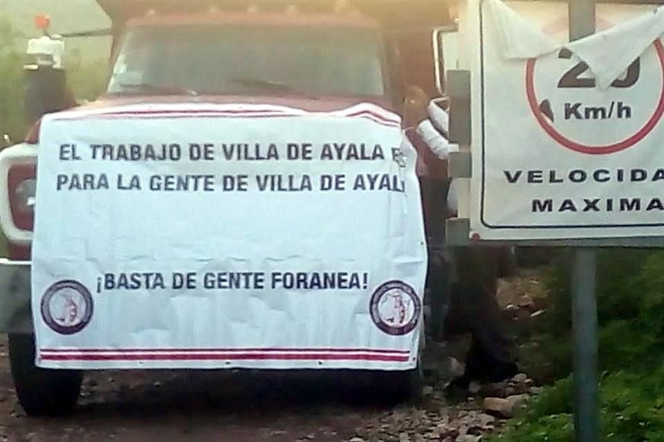Integrantes del Sindicato Libertad siguen bloqueando obras para que sean contratados.