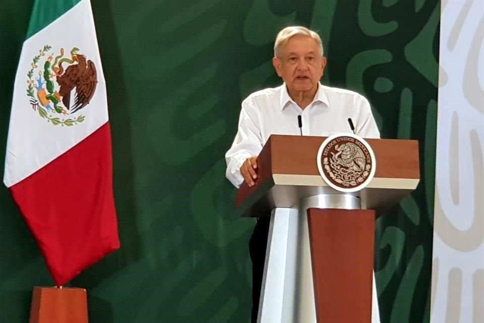 El Presidente Andrés Manuel López Obrador ofrece esta mañana su conferencia de prensa 'mañanera' en instalaciones de la Séptima Zona militar.