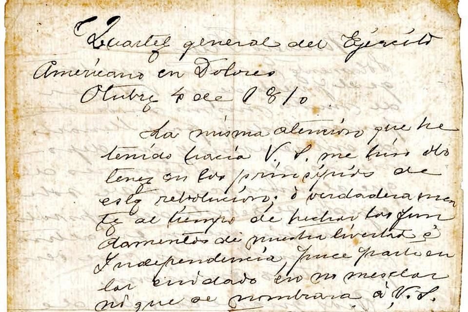 En la subasta destaca el lote 77, una carta de Hidalgo al coronel Narciso de la Canal donde lo invita a sumarse al movimiento armado, fechada el octubre 4 de 1810.