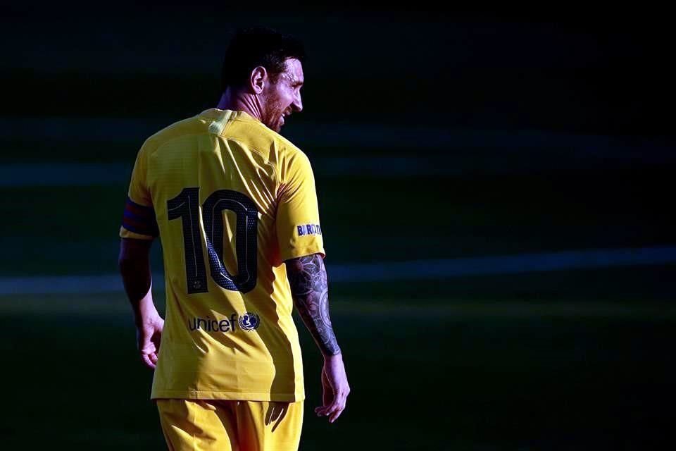 Lionel Messi fue titular y estuvo en la cancha 45 minutos.
