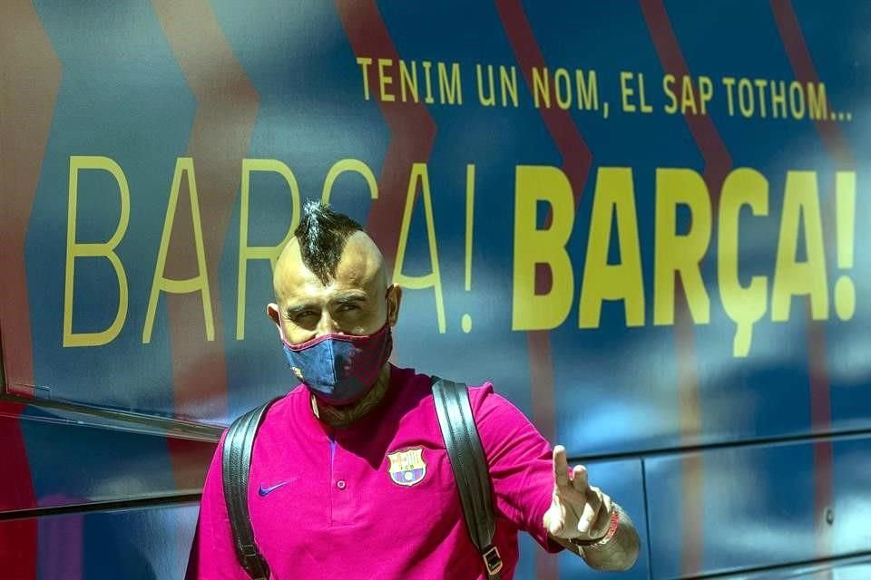 Vidal ya no entrenó con el Barcelona.