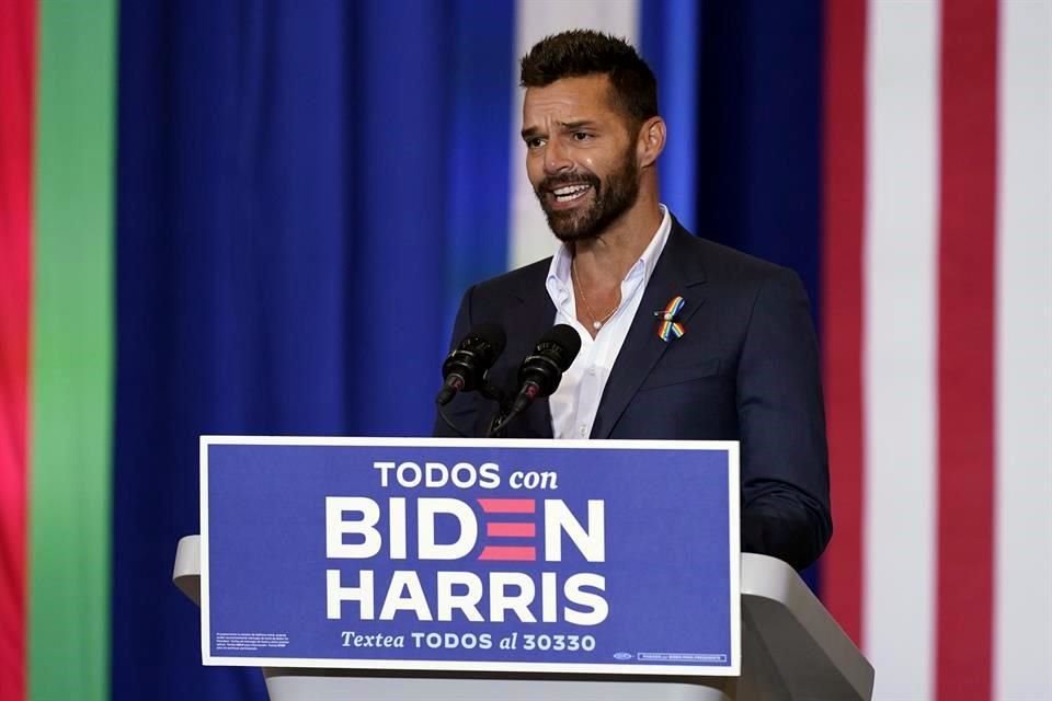 El cantante Ricky Martin ofreció el miércoles un apasionado discurso en Florida, inspirado por los ideales del político Joe Biden.