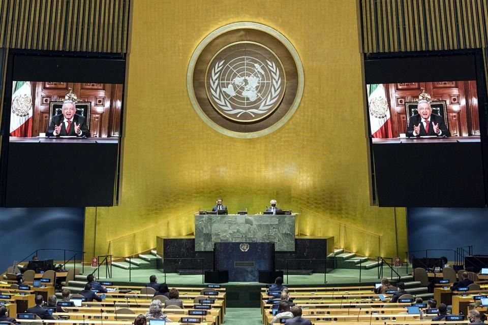 Andrés Manuel López Obrador participó en el Debate General del 75° periodo de sesiones de la Asamblea General de la ONU.