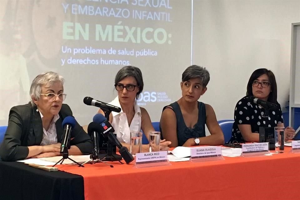 La organización llamó a tratar como violación todo embarazo en menores de 15 años ante las condiciones de violencia que hay detrás de él.