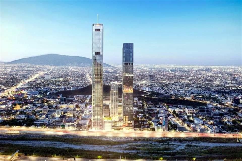 La torre de 440 metros que se proyecta en la Av. Constitución (izq) estaría a un lado de T.OP, que es actualmente la más alta de América Latina, con 304.8 metros.