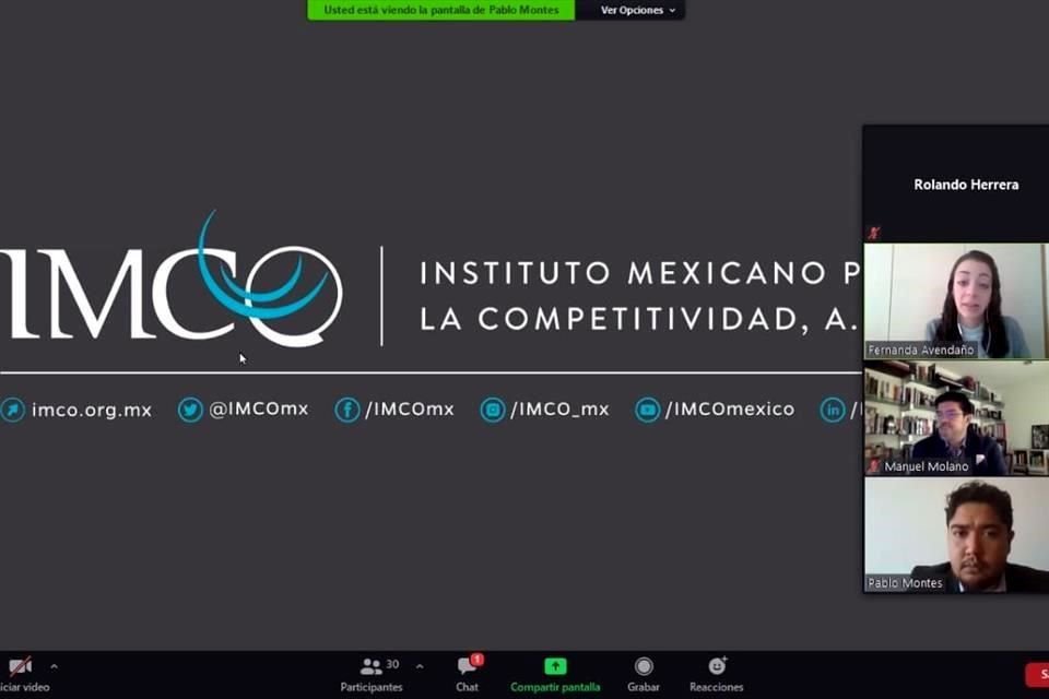 Fernanda Avendaño, investigadora del Instituto, consideró que es necesario hacer reformas legislativas para acotar las circunstancias por las cuales se puede evitar una licitación.