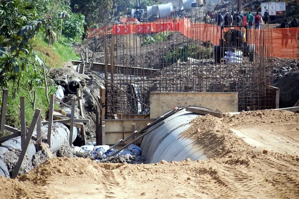 Con el colector que se construye buscan evitar inundaciones y afectaciones hacia unos 30 mil habitantes de las colonias Del Mar y Nopalera.