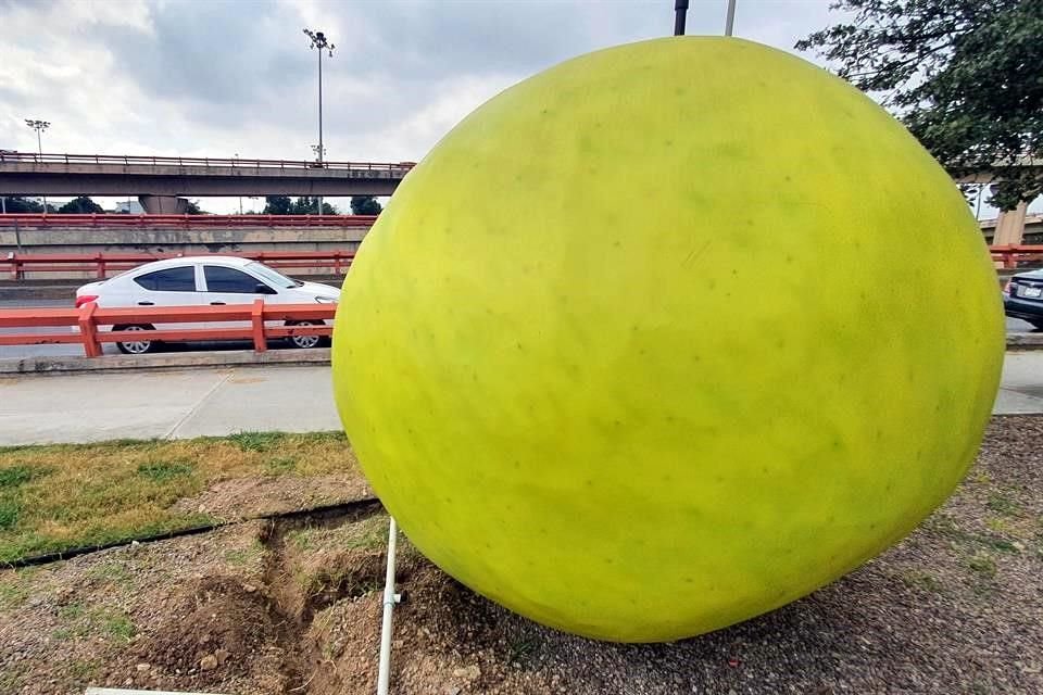 Diez megafrutas fueron  colocadas en un Parque de Fidel Velázquez y Barragán en San Nicolás.