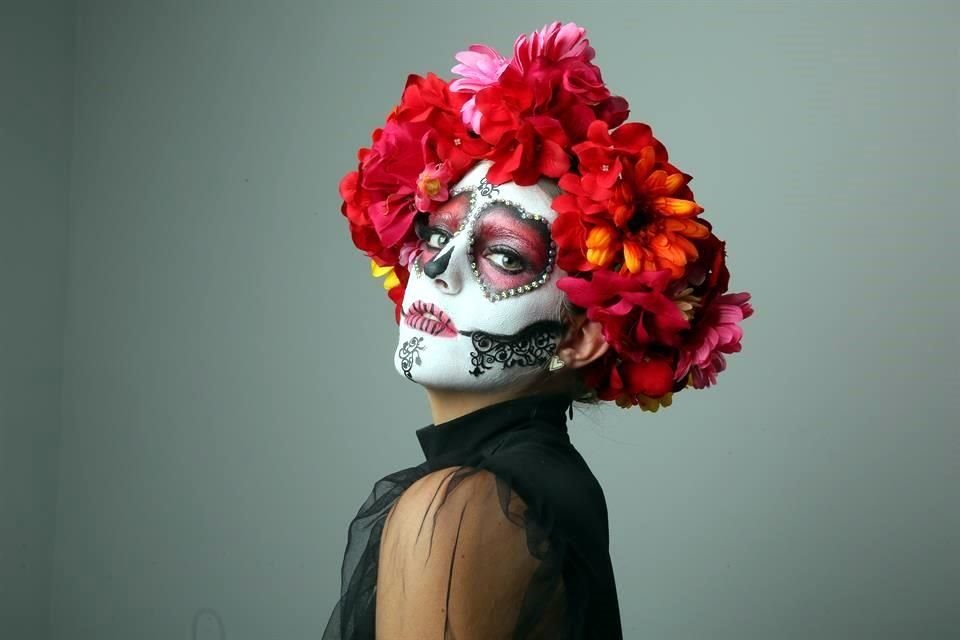 Corona Diadema Flores Balaca Catrina Disfraz Frida Halloween