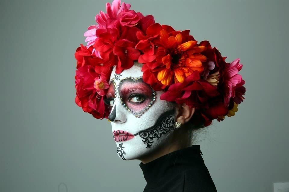 Corona Diadema Flores Balaca Catrina Disfraz Frida Halloween