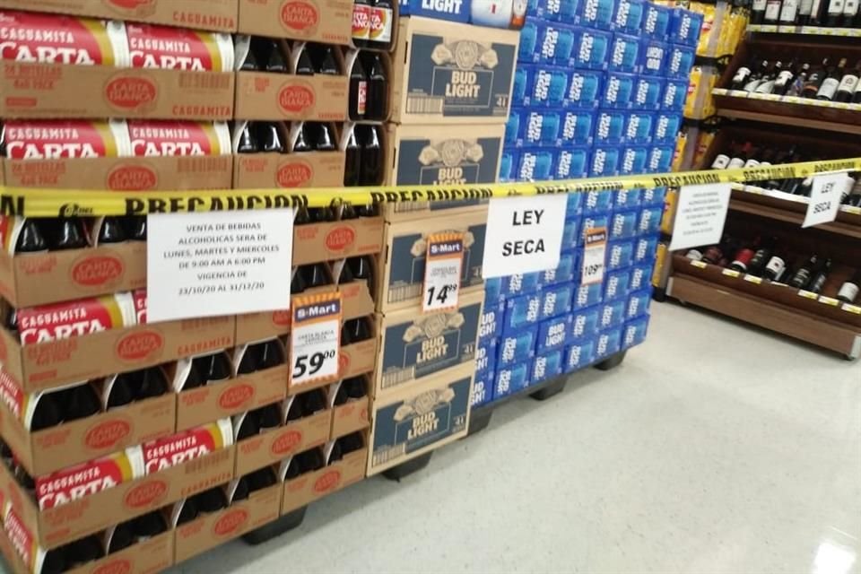 Avisos de restricciones desde este 23 de octubre en todo el estado de Chihuahua para la venta de bebidas alcohólicas. Se decretó ley seca de jueves a domingo.