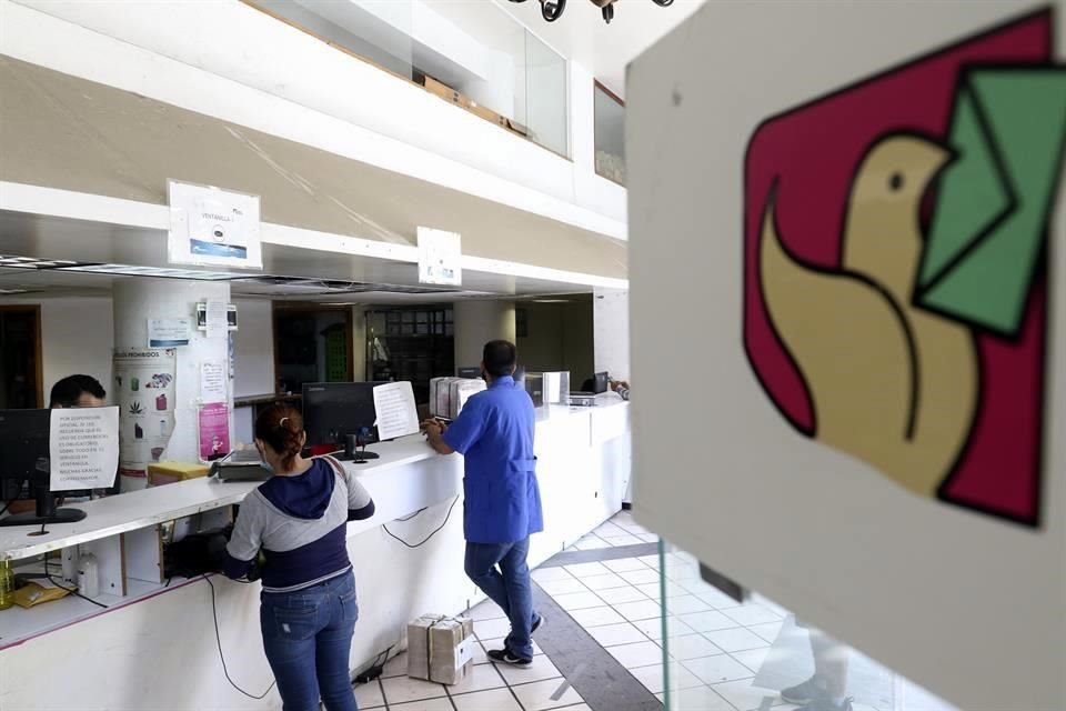 Oficinas del Servicio Postal Mexicano en sus oficinas del Correo Mayor en el centro de la ciudad.