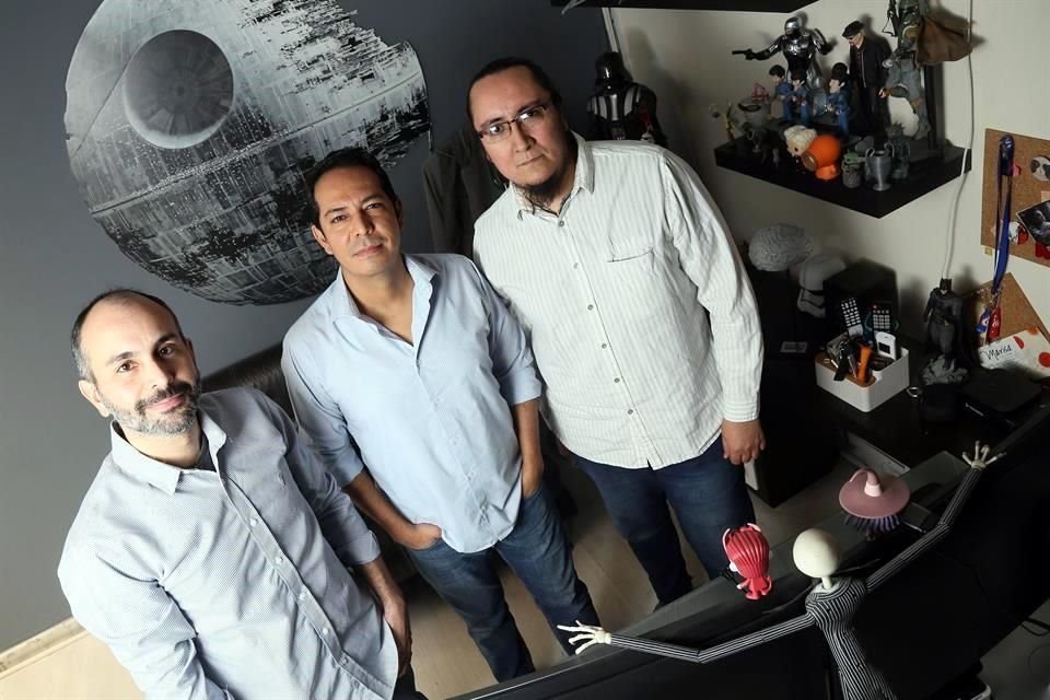 Ricardo Robles, Jonathan Guzmán y Héctor Fausto de Polar Studio, quienes realizaron el Cineminuto.