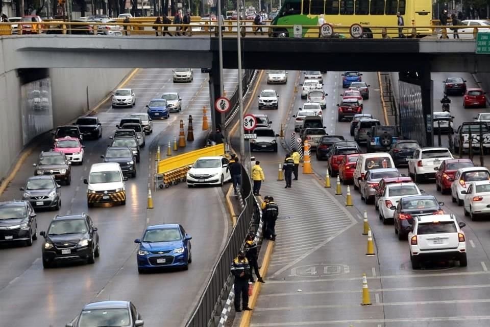 Las autoridades adelantaron que la medida aplicada este lunes en Circuito se implementará en otras vialidades, como Periférico.