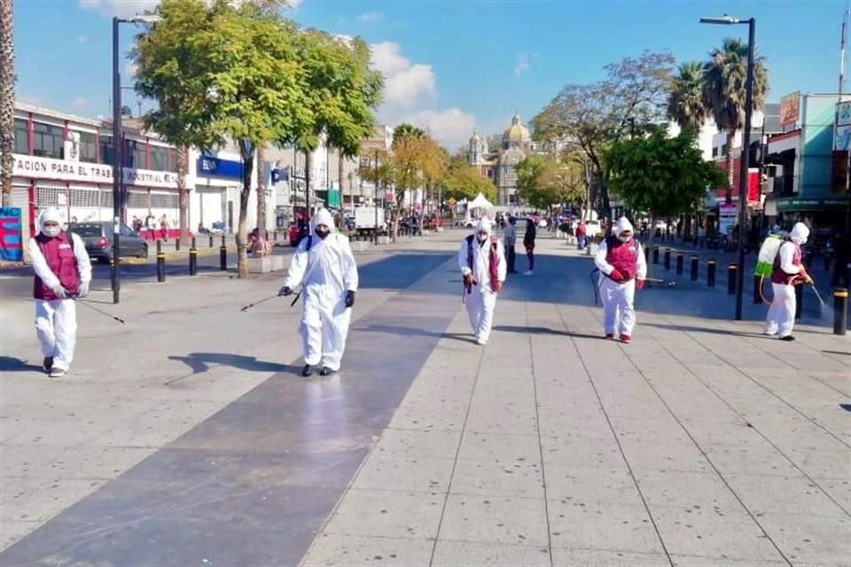 Ayer se intensificaron las medidas de sanitización en la Basílica.