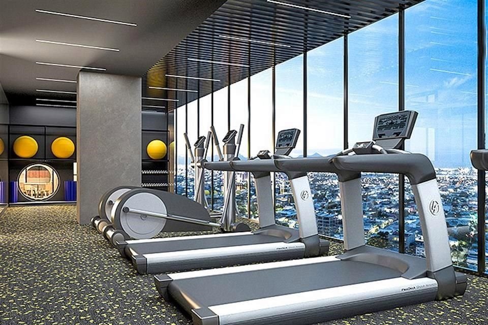 Amenidades interiores: el gimnasio.