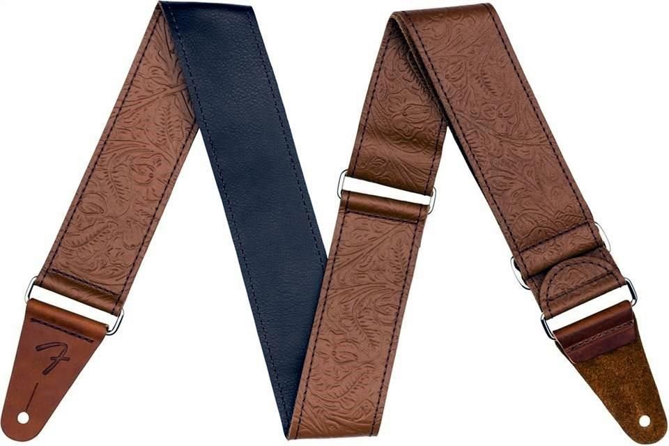e Tooled Leather Guitar Strap de Fender