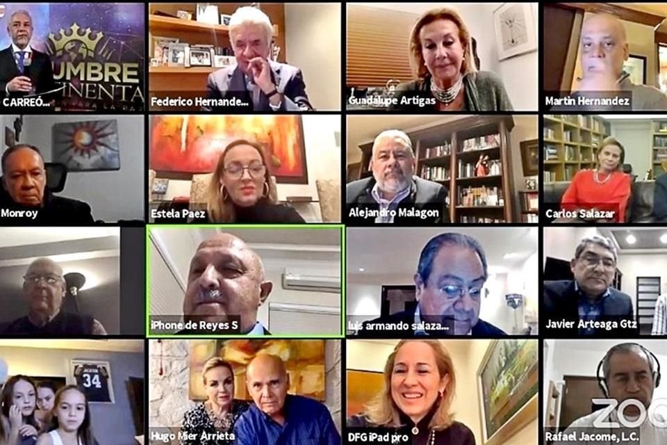 Invitados de honor que estuvieron presentes en la ceremonia virtual.