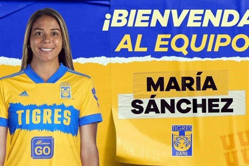 María Sánchez es nueva jugadora de Tigres Femenil.