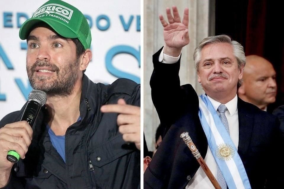 El actor y productor Eduardo Verástegui (izq.) llamó asesino al Presidente de Argentina, Alberto Fernández, luego de la legalización del aborto en el país sudamericano.