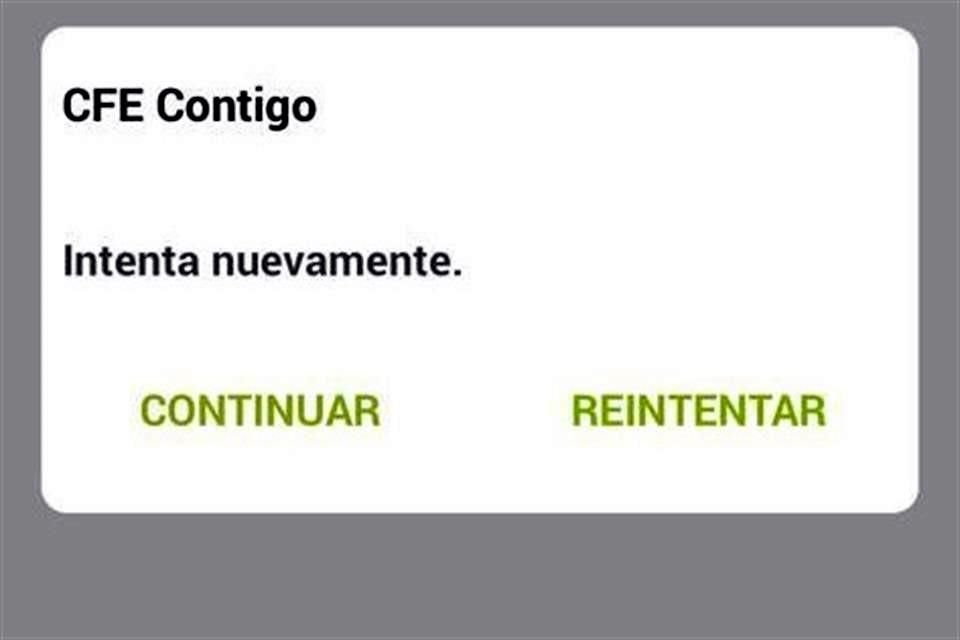 Desde la mañana, usuarios reportaron una falla en CFE Contigo.