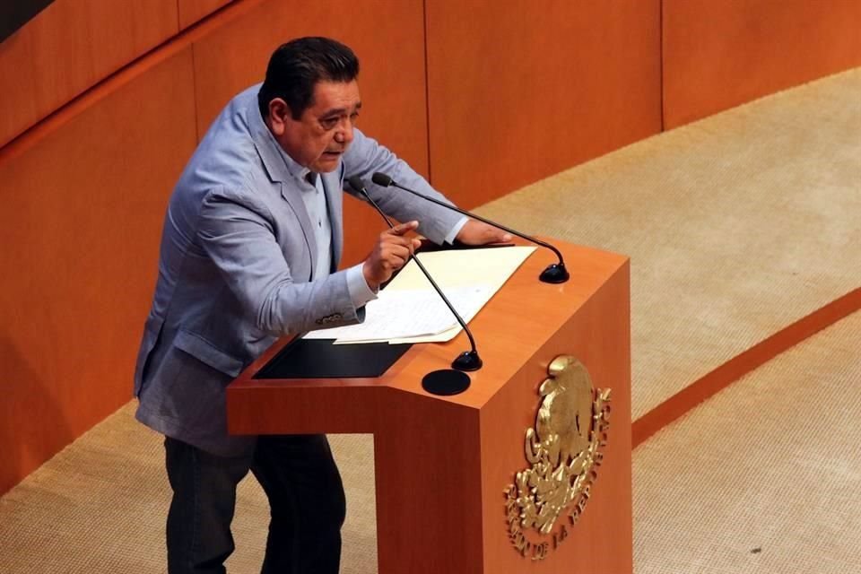 El senador con licencia y aspirante al Gobierno de Guerrero. 