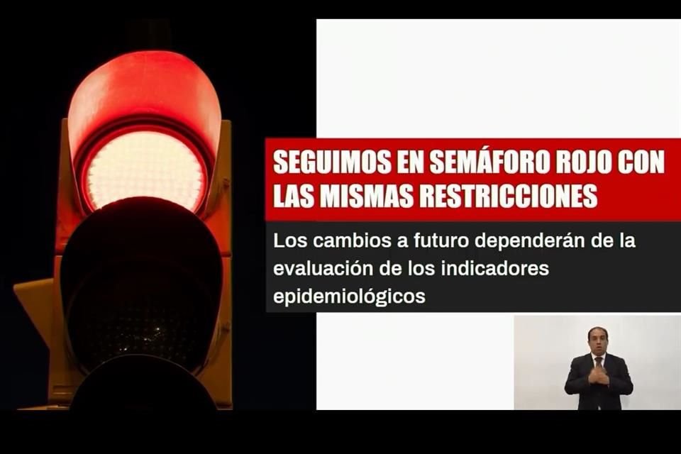 La CDMX seguirá la próxima semana en rojo.